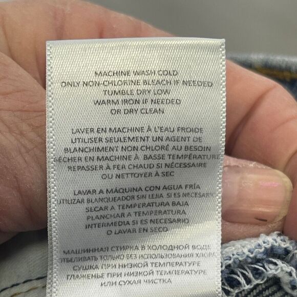 Re/Done Medium Wash Blue High Waisted Straight Leg Jeans Size 25 - Picture 11 of 11